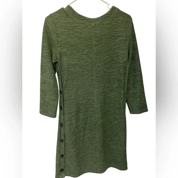 Stitch Fix Market And Spruce Perni Button Detail Knit Dress, Heather Green NWT - Picture 2 of 7